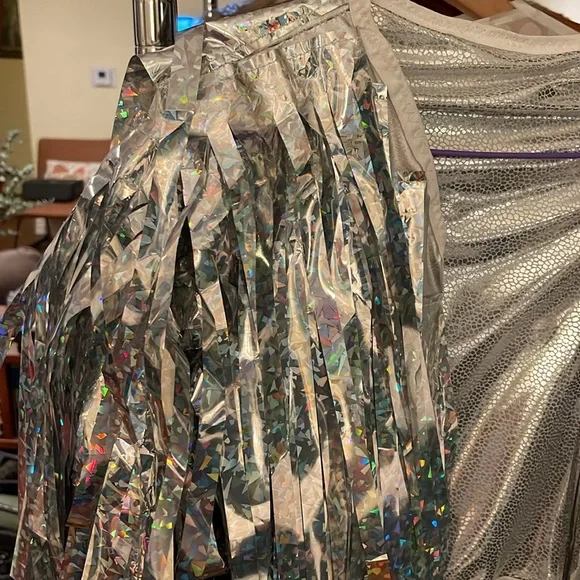 Bottle Blonde Studio Disco Dreams holographic fringe jacket - Picture 7 of 9